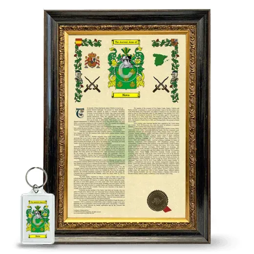 Nova Framed Armorial History and Keychain - Heirloom