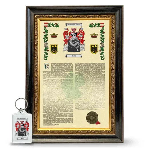 Offen Framed Armorial History and Keychain - Heirloom
