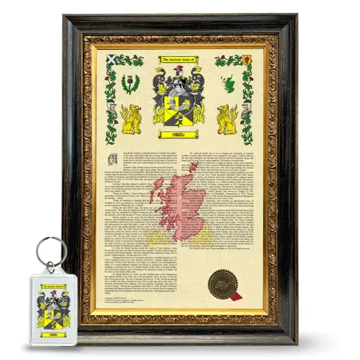 Olliffe Framed Armorial History and Keychain - Heirloom