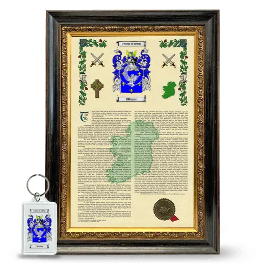 Oltume Framed Armorial History and Keychain - Heirloom