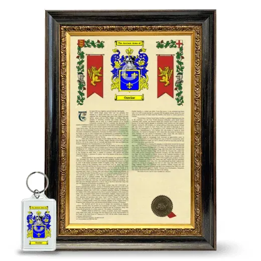 Onwine Framed Armorial History and Keychain - Heirloom