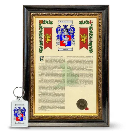 Ooten Framed Armorial History and Keychain - Heirloom