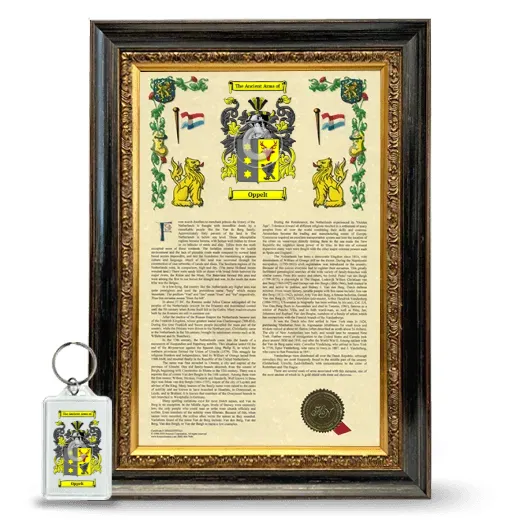 Oppelt Framed Armorial History and Keychain - Heirloom