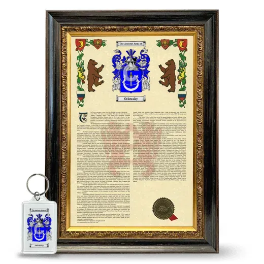 Orlowsky Framed Armorial History and Keychain - Heirloom