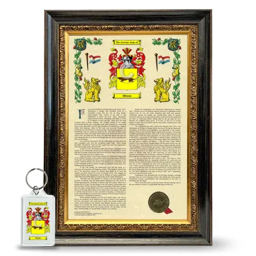 Otters Framed Armorial History and Keychain - Heirloom