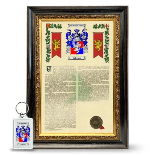 Oultowne Framed Armorial History and Keychain - Heirloom