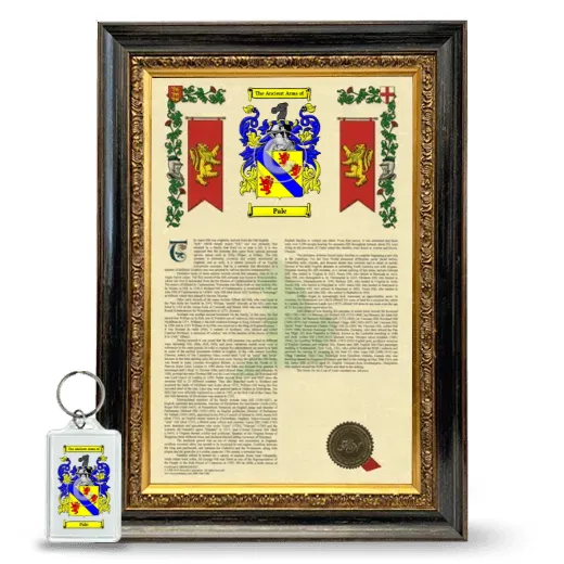 Pale Framed Armorial History and Keychain - Heirloom