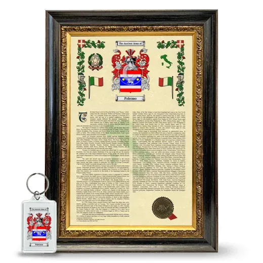 Palermo Framed Armorial History and Keychain - Heirloom