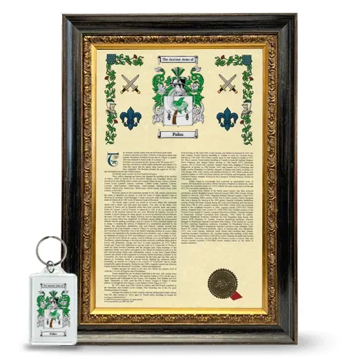 Palus Framed Armorial History and Keychain - Heirloom