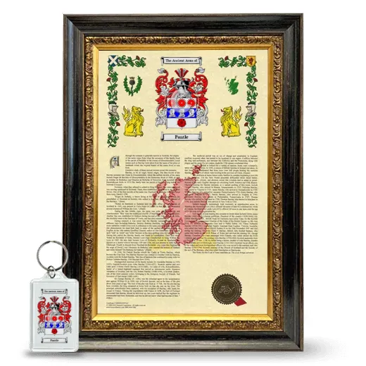 Pantle Framed Armorial History and Keychain - Heirloom