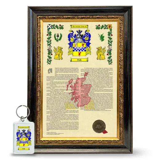 Park Framed Armorial History and Keychain - Heirloom