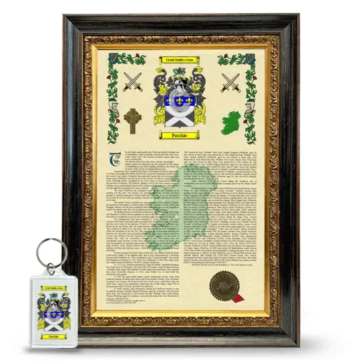 Patchie Framed Armorial History and Keychain - Heirloom