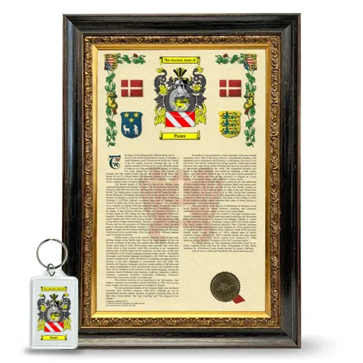 Pauer Framed Armorial History and Keychain - Heirloom