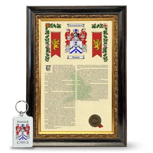 Paxston Framed Armorial History and Keychain - Heirloom