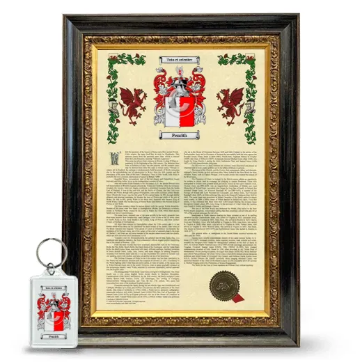 Penrith Framed Armorial History and Keychain - Heirloom
