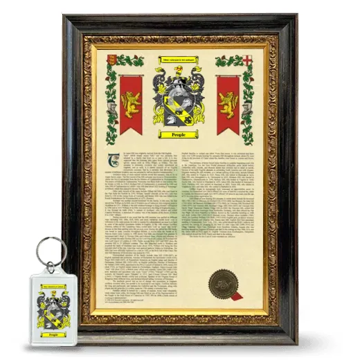 People Framed Armorial History and Keychain - Heirloom