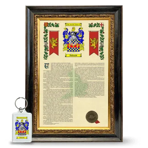 Picfearde Framed Armorial History and Keychain - Heirloom
