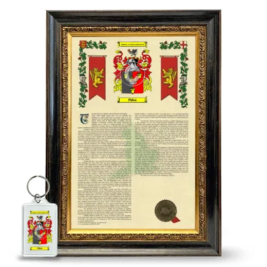 Pidox Framed Armorial History and Keychain - Heirloom