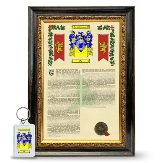 Pie Framed Armorial History and Keychain - Heirloom