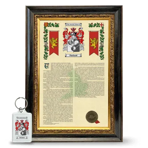 Pinchand Framed Armorial History and Keychain - Heirloom