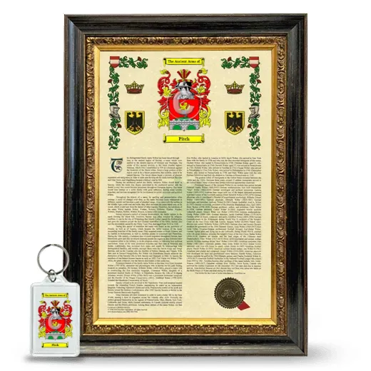 Pitch Framed Armorial History and Keychain - Heirloom