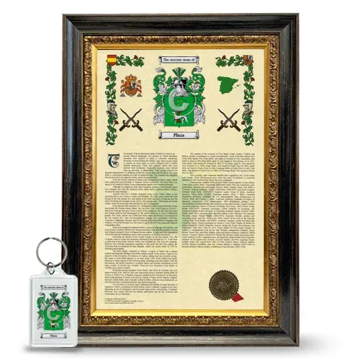 Plaza Framed Armorial History and Keychain - Heirloom
