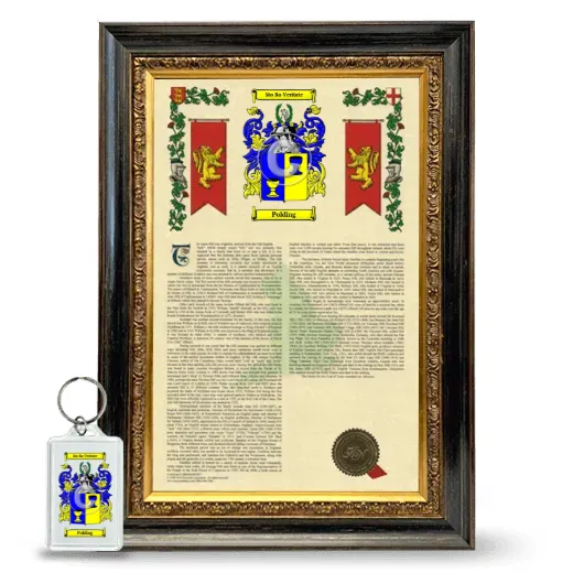 Polding Framed Armorial History and Keychain - Heirloom