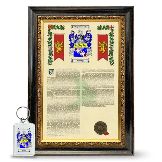 Polling Framed Armorial History and Keychain - Heirloom