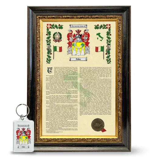 Polus Framed Armorial History and Keychain - Heirloom
