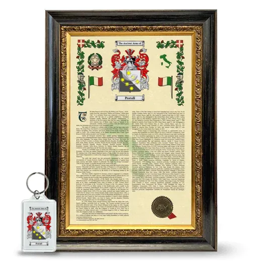 Pratali Framed Armorial History and Keychain - Heirloom