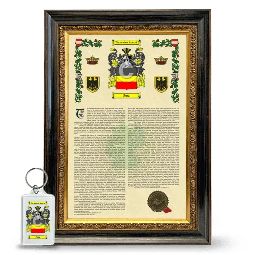 Putz Framed Armorial History and Keychain - Heirloom