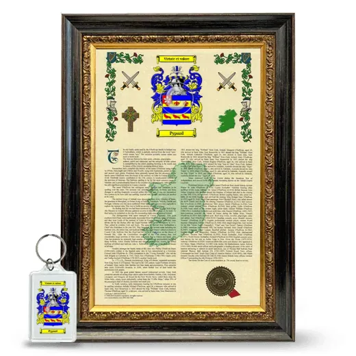 Pypard Framed Armorial History and Keychain - Heirloom