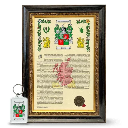 Quarry Framed Armorial History and Keychain - Heirloom