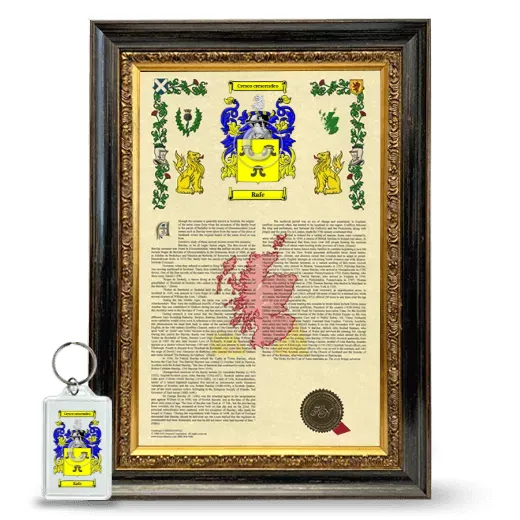 Rafe Framed Armorial History and Keychain - Heirloom