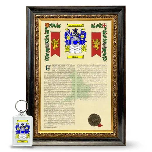 Rainar Framed Armorial History and Keychain - Heirloom
