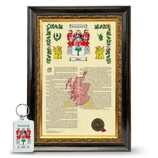 Rainy Framed Armorial History and Keychain - Heirloom