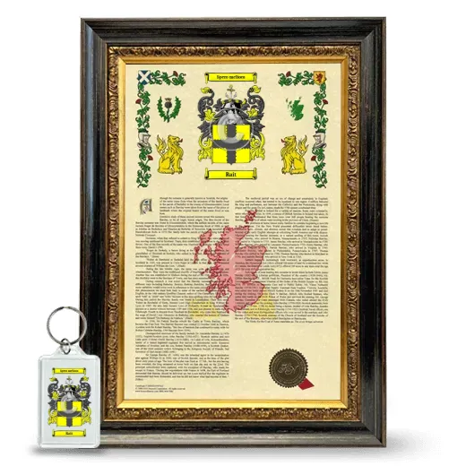 Rait Framed Armorial History and Keychain - Heirloom