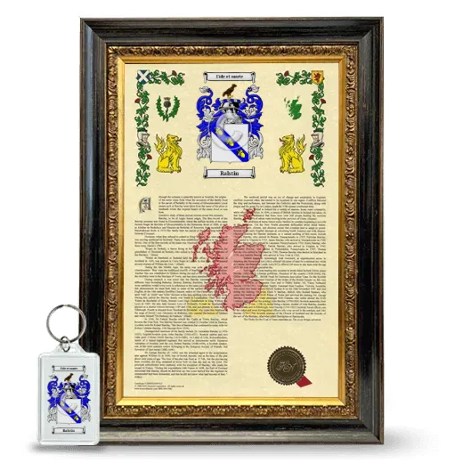 Ralstin Framed Armorial History and Keychain - Heirloom