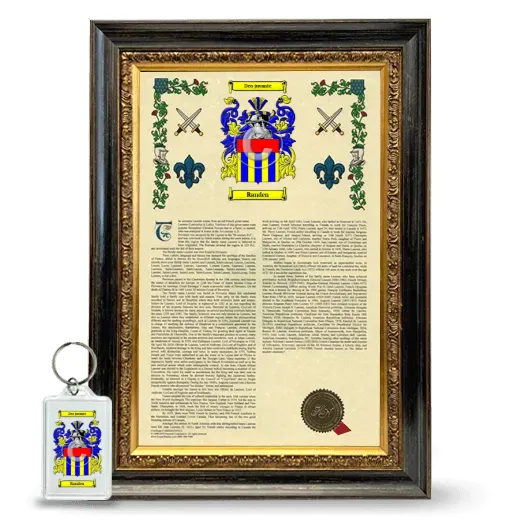 Randen Framed Armorial History and Keychain - Heirloom