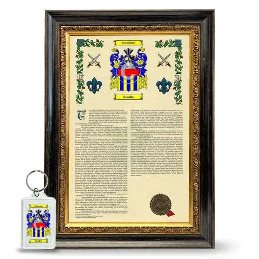Randin Framed Armorial History and Keychain - Heirloom