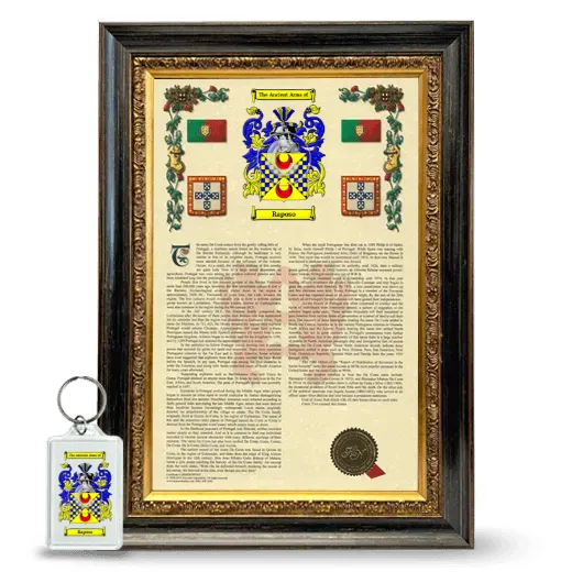 Raposo Framed Armorial History and Keychain - Heirloom