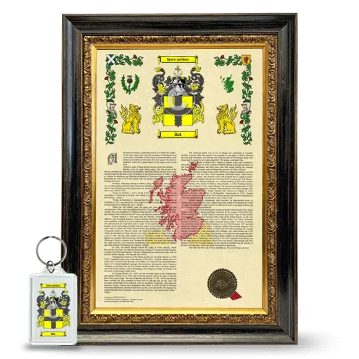 Rat Framed Armorial History and Keychain - Heirloom