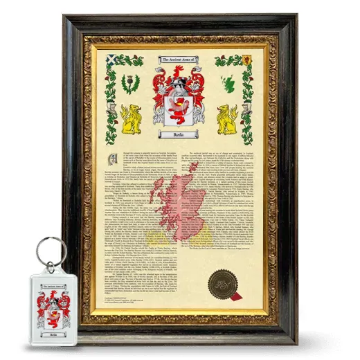 Reda Framed Armorial History and Keychain - Heirloom