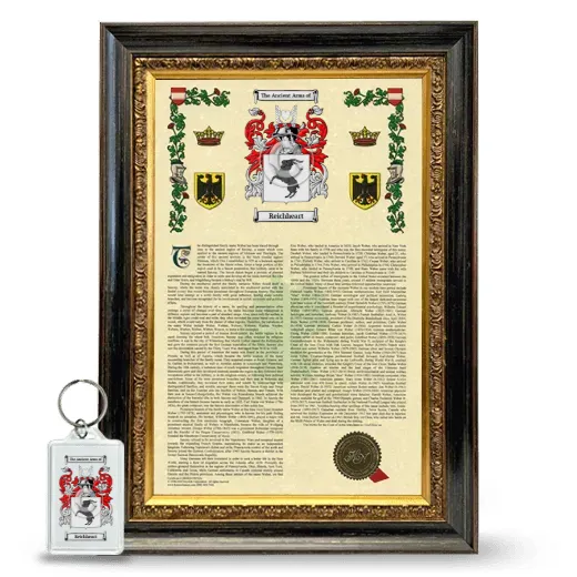 Reichheart Framed Armorial History and Keychain - Heirloom