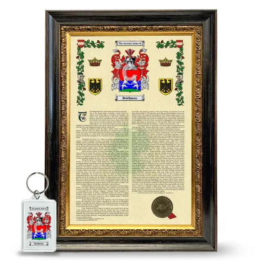 Reichman Framed Armorial History and Keychain - Heirloom