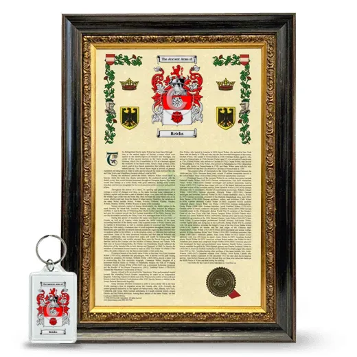 Reichs Framed Armorial History and Keychain - Heirloom