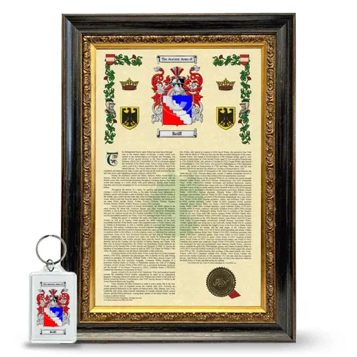 Reiff Framed Armorial History and Keychain - Heirloom