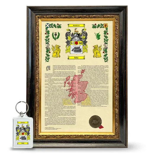 Reky Framed Armorial History and Keychain - Heirloom