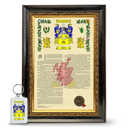 Relfe Framed Armorial History and Keychain - Heirloom