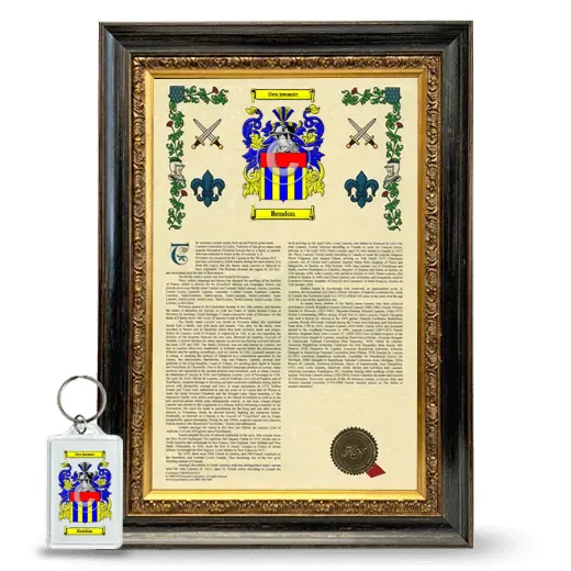 Rendon Framed Armorial History and Keychain - Heirloom